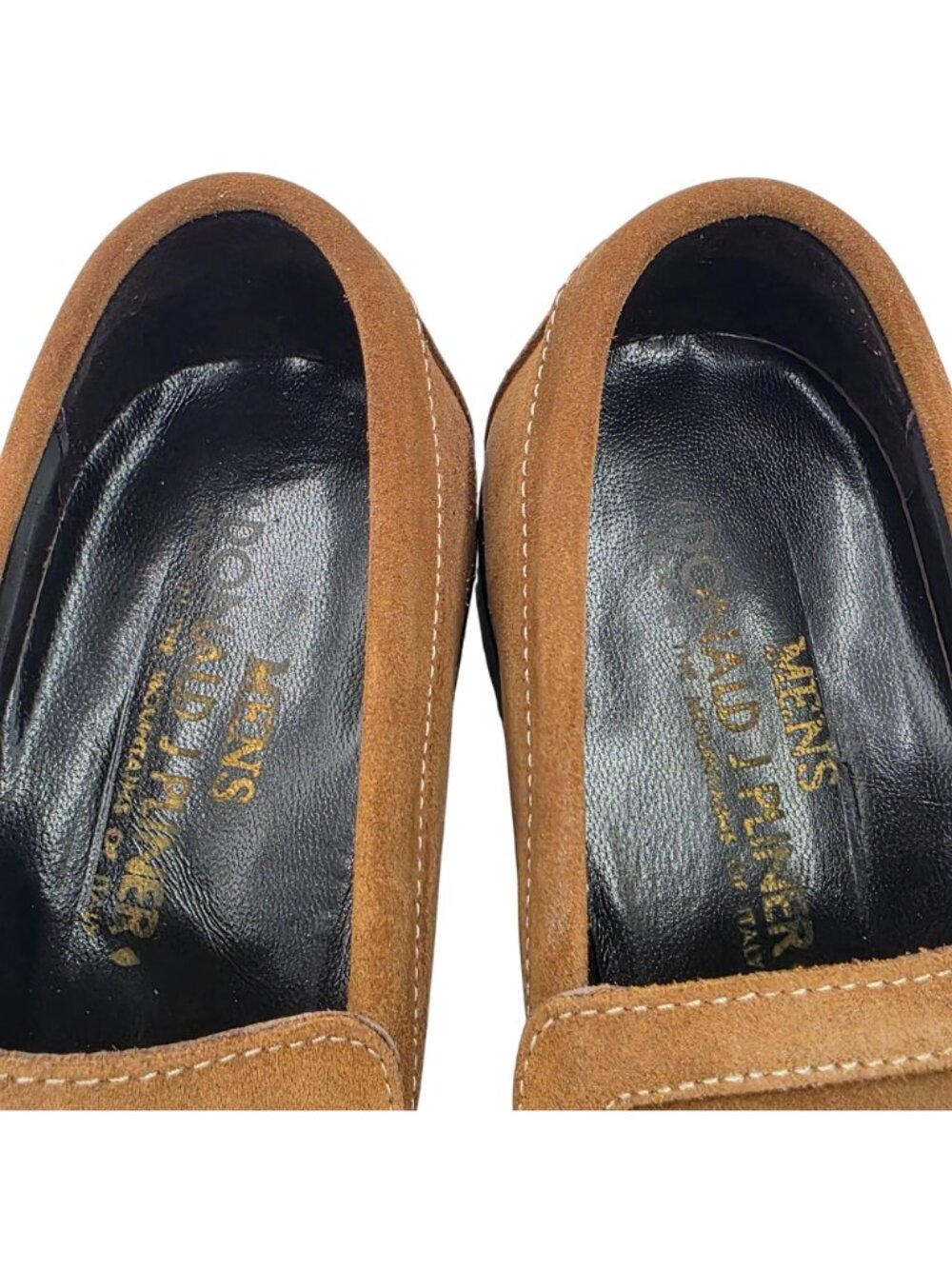 NEW Donald J. Pliner Italy Camel Tan Sport Suede Loafers Dress Shoes Men size 7M - Picture 8 of 15